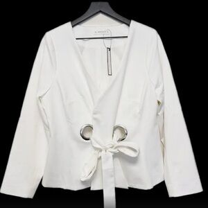 NWT Soncy Blazer with Grommet Tie Detail